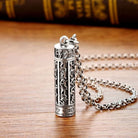 FuAttract Protection & Harmony Shurangama Mantra Om Mani Mantra Cinnabar Locket Pendant Necklace - Cable Chain with Cinnabar - image 7