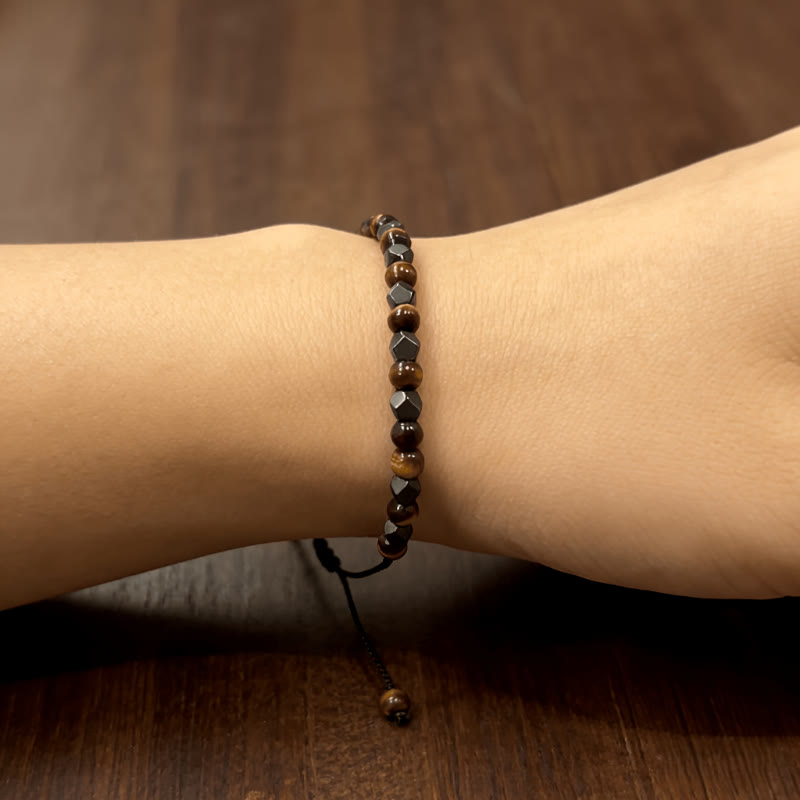 FREE Today: Protection Strength & Confidence Tiger's Eye Hematite Energy Braided Bracelet - image 3