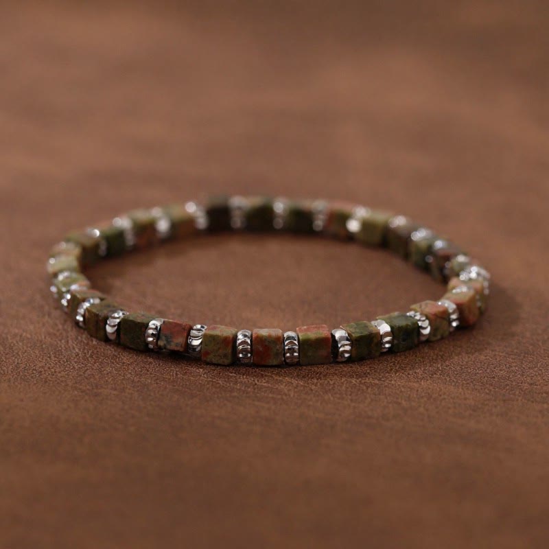 FREE Today: Balance Healing & Prosperity Malachite Amazonite Tiger's Eye Unakite & Yellow Jade Bracelet - Unakite - image 12
