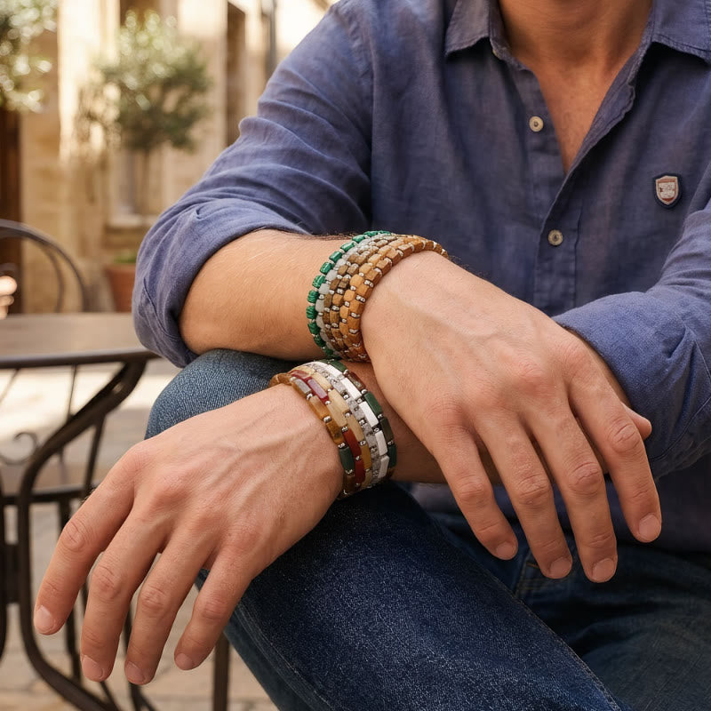 FREE Today: Balance Healing & Prosperity Malachite Amazonite Tiger's Eye Unakite & Yellow Jade Bracelet - image 14