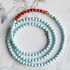 FREE Today: Luck Prosperity & Protection Turquoise & Cinnabar Koi Bracelet - 4mm Turquoise+Cinnabar Triple Wrap - image 11
