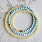 FREE Today: Luck Prosperity & Protection Turquoise & Cinnabar Koi Bracelet - 4mm Turquoise+Amber Triple Wrap - image 14