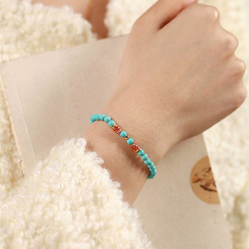 FREE Today: Luck Prosperity & Protection Turquoise & Cinnabar Koi Bracelet - image 11