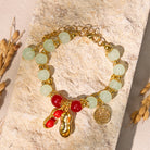 FuAttract Good Fortune & Prosperity Hetian Jade Peanut Charm Double Layer Luck Bracelet - Red Peanut - image 7