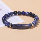 FuAttract Balance Protection & Harmony Natural Stone Irregular Pattern Bridge Charm Bracelet - Blue Lace Agate - image 18