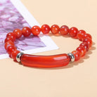 FuAttract Balance Protection & Harmony Natural Stone Irregular Pattern Bridge Charm Bracelet - Red Agate - image 12