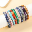 FuAttract Balance Protection & Harmony Natural Stone Irregular Pattern Bridge Charm Bracelet - image 0