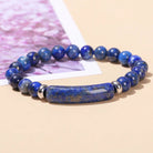 FuAttract Balance Protection & Harmony Natural Stone Irregular Pattern Bridge Charm Bracelet - Lapis Lazuli - image 17