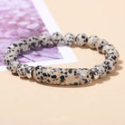 FuAttract Balance Protection & Harmony Natural Stone Irregular Pattern Bridge Charm Bracelet - Dalmatian Jasper - image 23
