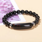 FuAttract Balance Protection & Harmony Natural Stone Irregular Pattern Bridge Charm Bracelet - Black Onyx - image 11