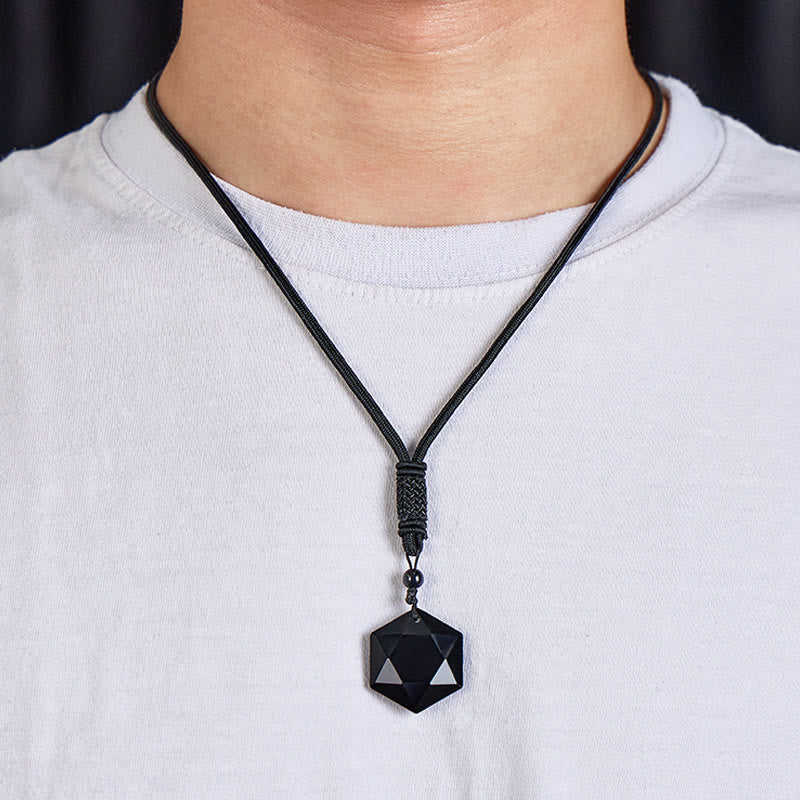 FuAttract Black Obsidian Pendant Adjustable Necklace – Protection & Grounding Energy  - image 3