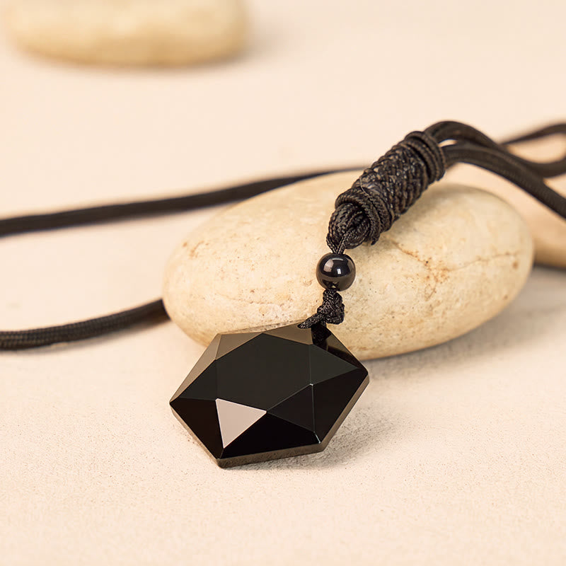 FuAttract Black Obsidian Pendant Adjustable Necklace – Protection & Grounding Energy  - image 4