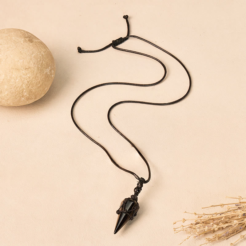 FuAttract Black Obsidian Pendant Adjustable Necklace – Protection & Grounding Energy  - image 7