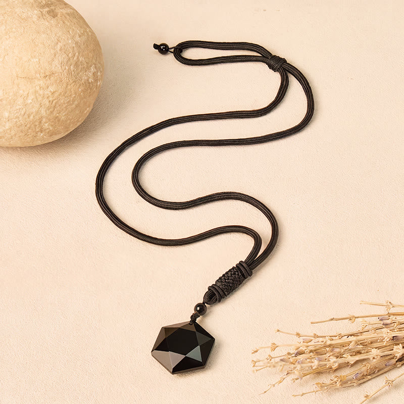 FuAttract Black Obsidian Pendant Adjustable Necklace – Protection & Grounding Energy  - image 2