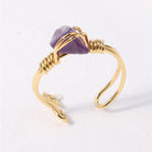 FREE Today: Protection Harmony & Luck Turquoise Irregular Chip Copper Wrapped Ring - Purple - image 8