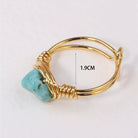 FREE Today: Protection Harmony & Luck Turquoise Irregular Chip Copper Wrapped Ring - image 2
