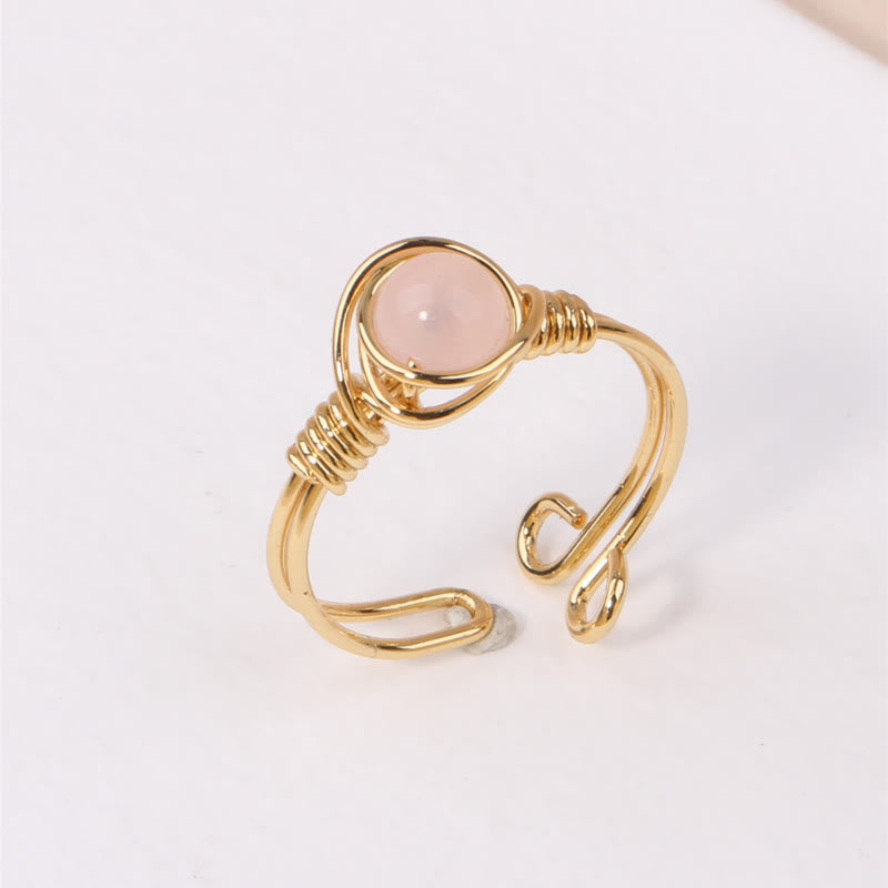 FREE Today: Protection Harmony & Luck Turquoise Irregular Chip Copper Wrapped Ring - Pink - image 7