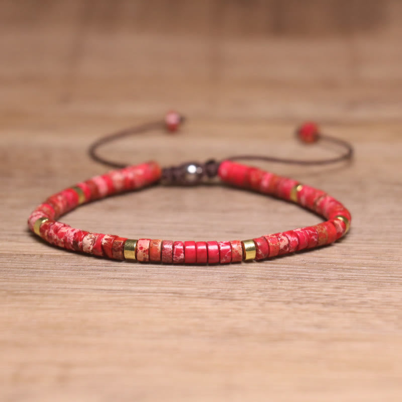 FuAttract Balance Protection & Positive Energy Blue Imperial Stone Tiger's Eye Amazonite Natural Stone Braided Bracelet - Red Imperial Stone 3 - image 6