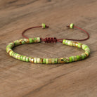 FuAttract Balance Protection & Positive Energy Blue Imperial Stone Tiger's Eye Amazonite Natural Stone Braided Bracelet - Green Imperial Stone - image 7