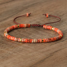 FuAttract Balance Protection & Positive Energy Blue Imperial Stone Tiger's Eye Amazonite Natural Stone Braided Bracelet - Orange Imperial Stone - image 11