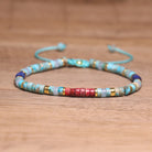 FuAttract Balance Protection & Positive Energy Blue Imperial Stone Tiger's Eye Amazonite Natural Stone Braided Bracelet - Blue + Red Imperial Stone - image 13