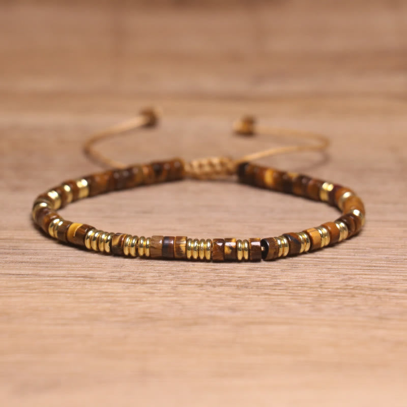 FuAttract Balance Protection & Positive Energy Blue Imperial Stone Tiger's Eye Amazonite Natural Stone Braided Bracelet - Tiger's Eye 4 - image 17