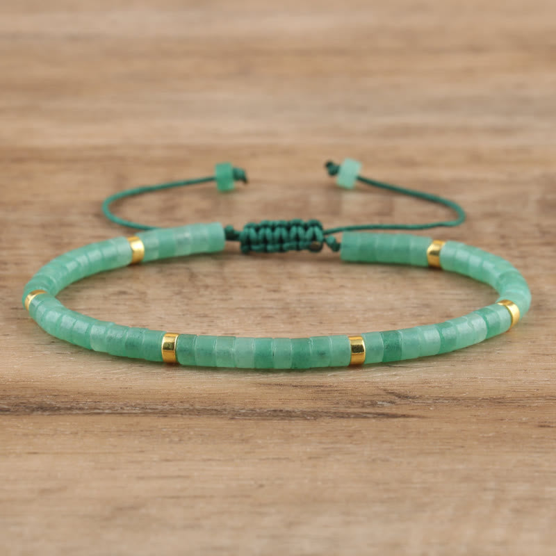 FuAttract Balance Protection & Positive Energy Blue Imperial Stone Tiger's Eye Amazonite Natural Stone Braided Bracelet - Green Aventurine - image 26