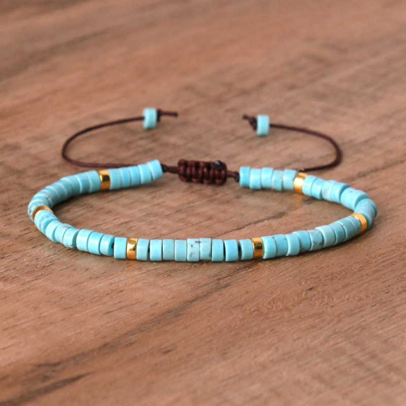 FuAttract Balance Protection & Positive Energy Blue Imperial Stone Tiger's Eye Amazonite Natural Stone Braided Bracelet - Blue Turquoise - image 31