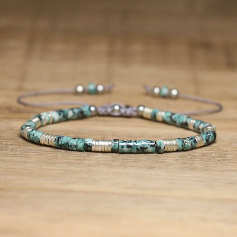 FuAttract Balance Protection & Positive Energy Blue Imperial Stone Tiger's Eye Amazonite Natural Stone Braided Bracelet - African Turquoise 2 - image 37