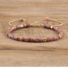 FuAttract Balance Protection & Positive Energy Blue Imperial Stone Tiger's Eye Amazonite Natural Stone Braided Bracelet - Sesame Red Agate - image 39