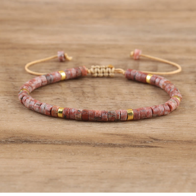 FuAttract Balance Protection & Positive Energy Blue Imperial Stone Tiger's Eye Amazonite Natural Stone Braided Bracelet - Sesame Red Agate - image 39