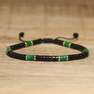 FuAttract Balance Protection & Positive Energy Blue Imperial Stone Tiger's Eye Amazonite Natural Stone Braided Bracelet - Dried Green Black Agate - image 46