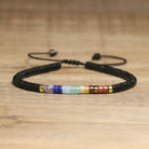 FuAttract Balance Protection & Positive Energy Blue Imperial Stone Tiger's Eye Amazonite Natural Stone Braided Bracelet - Matte Black Onyx+Seven Chakra Crystal - image 50