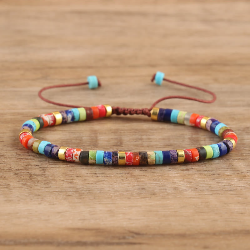 FuAttract Balance Protection & Positive Energy Blue Imperial Stone Tiger's Eye Amazonite Natural Stone Braided Bracelet - Seven Chakra Crystal 1 - image 57