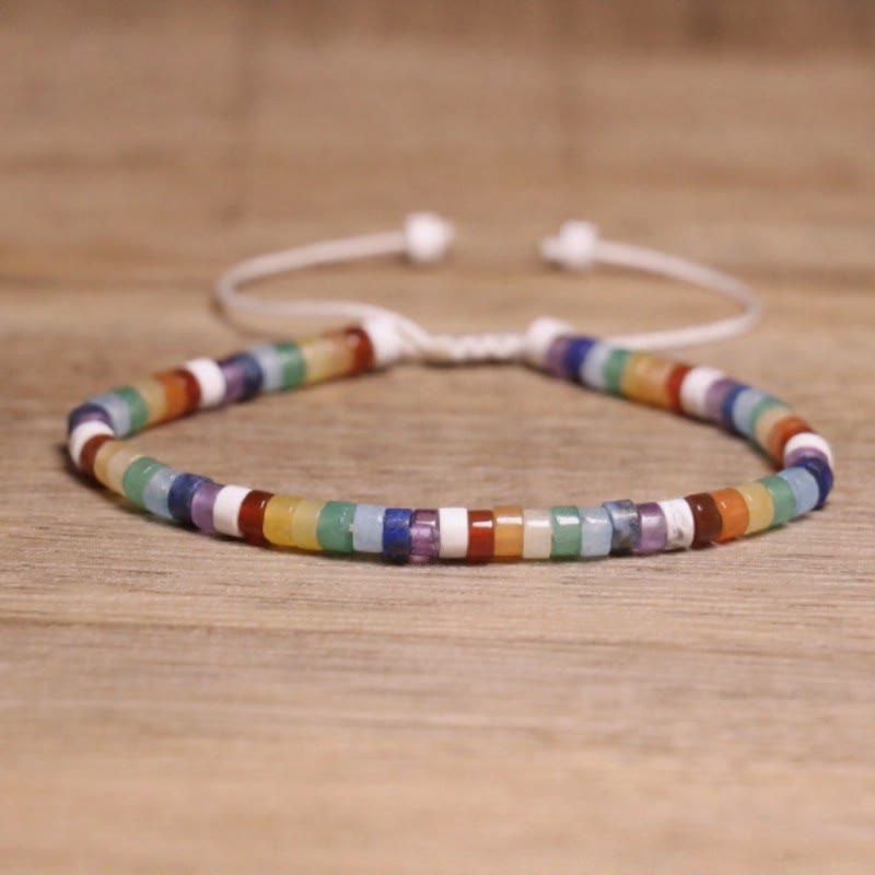 FuAttract Balance Protection & Positive Energy Blue Imperial Stone Tiger's Eye Amazonite Natural Stone Braided Bracelet - Seven Chakra Crystal 3 - image 59