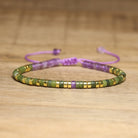 FuAttract Balance Protection & Positive Energy Blue Imperial Stone Tiger's Eye Amazonite Natural Stone Braided Bracelet - Amethyst+Olive Green - image 60