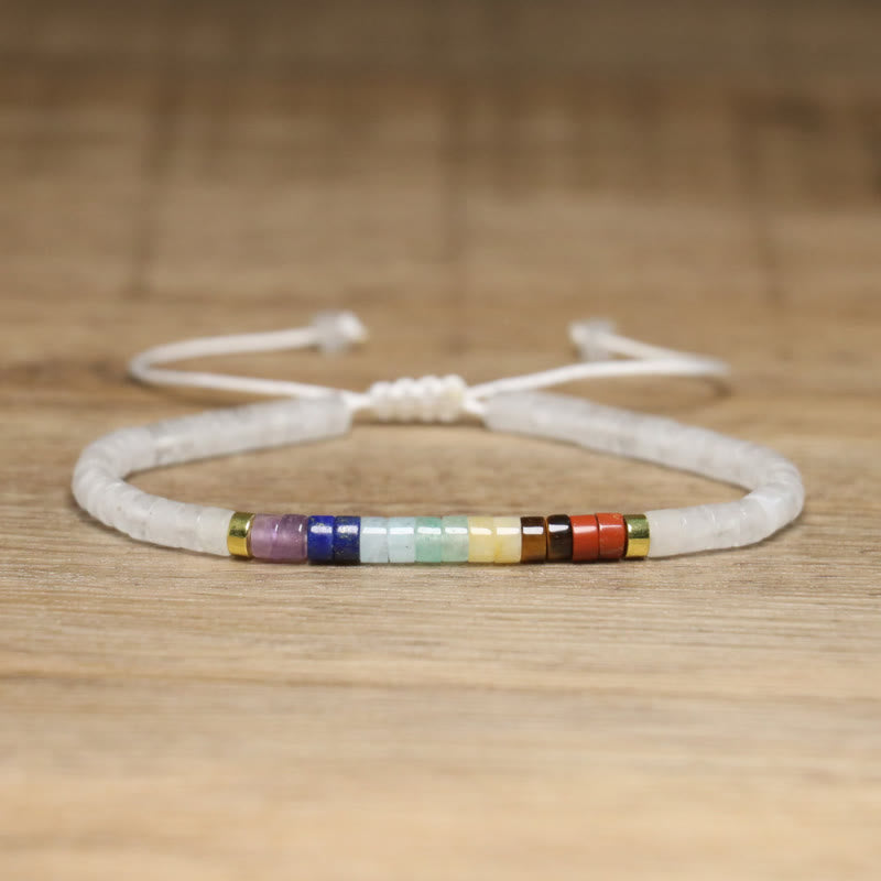 FuAttract Balance Protection & Positive Energy Blue Imperial Stone Tiger's Eye Amazonite Natural Stone Braided Bracelet - Clear Quartz+Seven Chakra Crystal - image 61