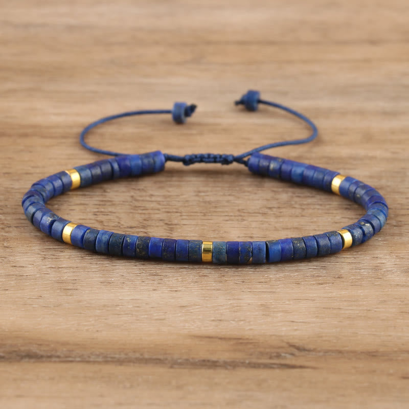 FuAttract Balance Protection & Positive Energy Blue Imperial Stone Tiger's Eye Amazonite Natural Stone Braided Bracelet - Lapis Lazuli 1 - image 62