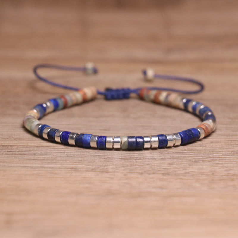 FuAttract Balance Protection & Positive Energy Blue Imperial Stone Tiger's Eye Amazonite Natural Stone Braided Bracelet - Lapis Lazuli+Shoushan Stone 2 - image 67