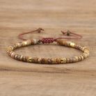 FuAttract Balance Protection & Positive Energy Blue Imperial Stone Tiger's Eye Amazonite Natural Stone Braided Bracelet - Picture Jasper - image 70