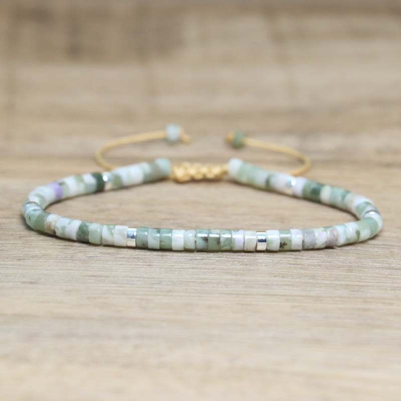 FuAttract Balance Protection & Positive Energy Blue Imperial Stone Tiger's Eye Amazonite Natural Stone Braided Bracelet - Green Jade - image 74