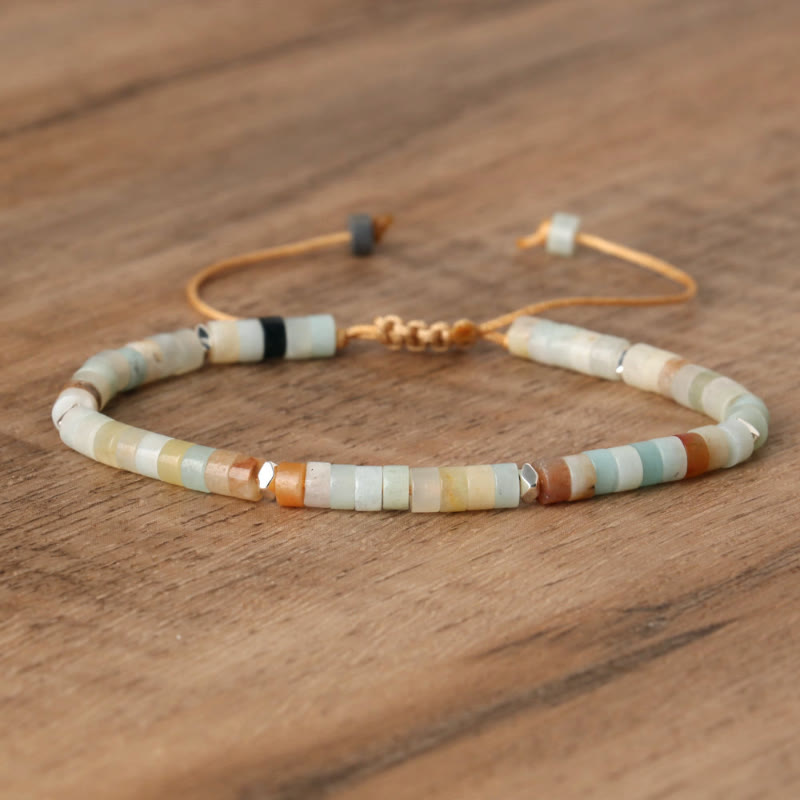 FuAttract Balance Protection & Positive Energy Blue Imperial Stone Tiger's Eye Amazonite Natural Stone Braided Bracelet - Amazonite - image 77