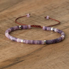 FuAttract Balance Protection & Positive Energy Blue Imperial Stone Tiger's Eye Amazonite Natural Stone Braided Bracelet - Purple Mica Stone Silver - image 83