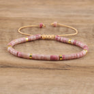 FuAttract Balance Protection & Positive Energy Blue Imperial Stone Tiger's Eye Amazonite Natural Stone Braided Bracelet - Red Wood Grain Stone - image 84