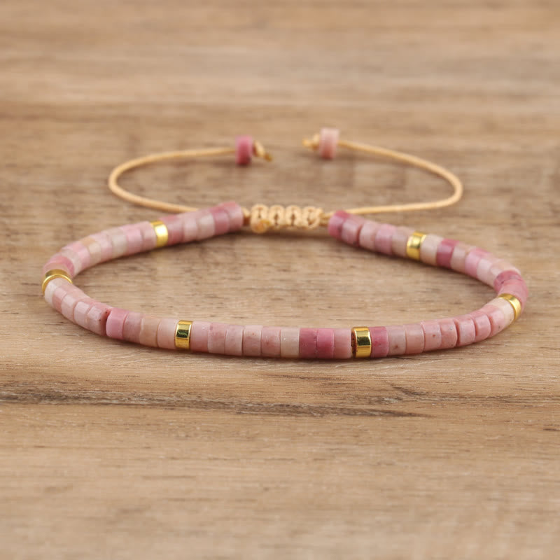 FuAttract Balance Protection & Positive Energy Blue Imperial Stone Tiger's Eye Amazonite Natural Stone Braided Bracelet - Red Wood Grain Stone - image 84