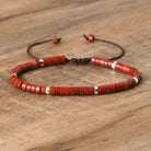 FuAttract Balance Protection & Positive Energy Blue Imperial Stone Tiger's Eye Amazonite Natural Stone Braided Bracelet - Red Stone - image 91