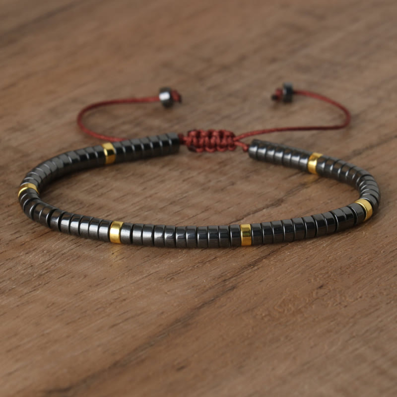 FuAttract Balance Protection & Positive Energy Blue Imperial Stone Tiger's Eye Amazonite Natural Stone Braided Bracelet - Hematite - image 94