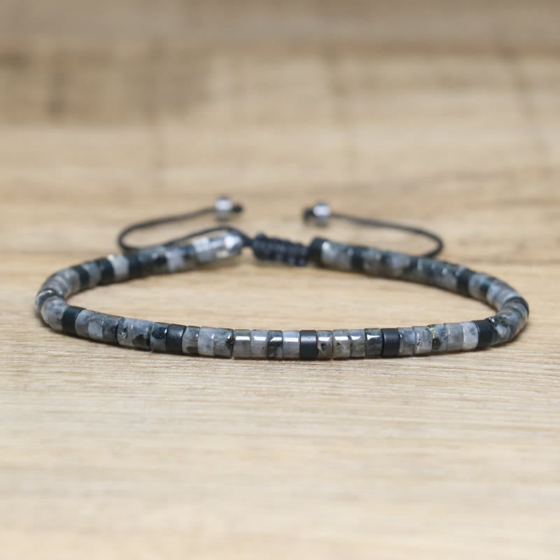 FuAttract Balance Protection & Positive Energy Blue Imperial Stone Tiger's Eye Amazonite Natural Stone Braided Bracelet - Black Glitter Stone 2 - image 79