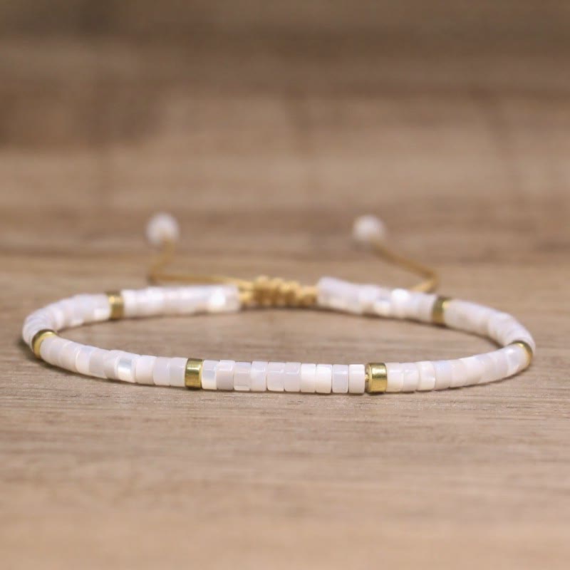 FuAttract Balance Protection & Positive Energy Blue Imperial Stone Tiger's Eye Amazonite Natural Stone Braided Bracelet - White Trochidae Gold - image 102