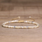 FuAttract Balance Protection & Positive Energy Blue Imperial Stone Tiger's Eye Amazonite Natural Stone Braided Bracelet - Yellow Trochidae Silver - image 99
